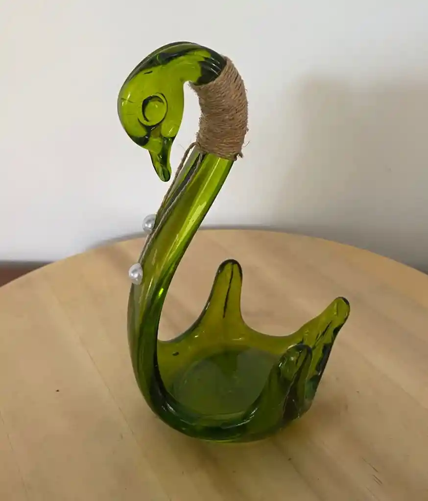 Cisne De Cristal Color Verde (swan)