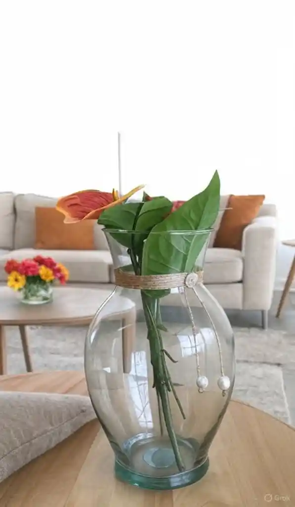 Florero Jarrón De Cristal (malibu)
