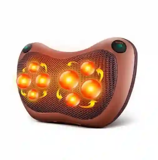 Masajeador Cervical Cuello Lumbar Almohada Pies 220v P/auto Color Marron (cobre)