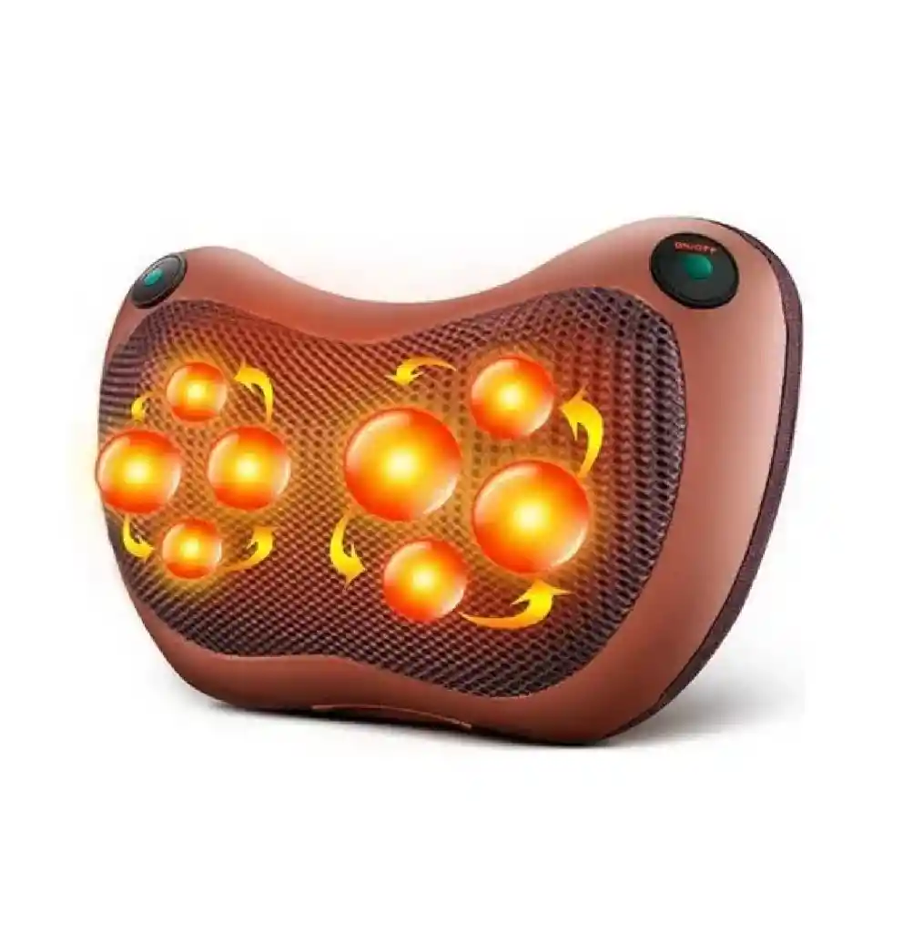 Masajeador Cervical Cuello Lumbar Almohada Pies 220v P/auto Color Marron (cobre)