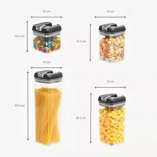 Organizador Frasco Hermetico Cocina Tupper Recipiente X7