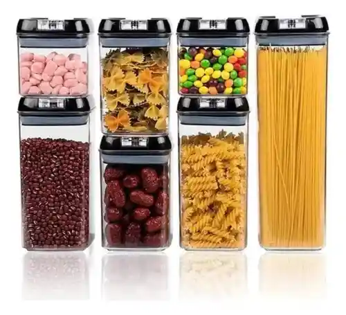 Organizador Frasco Hermetico Cocina Tupper Recipiente X7