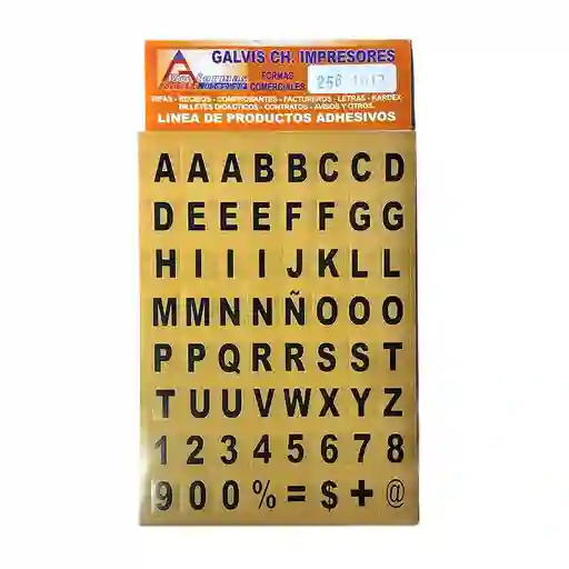 Rotulos Adhesivos Letras Ref 18-12