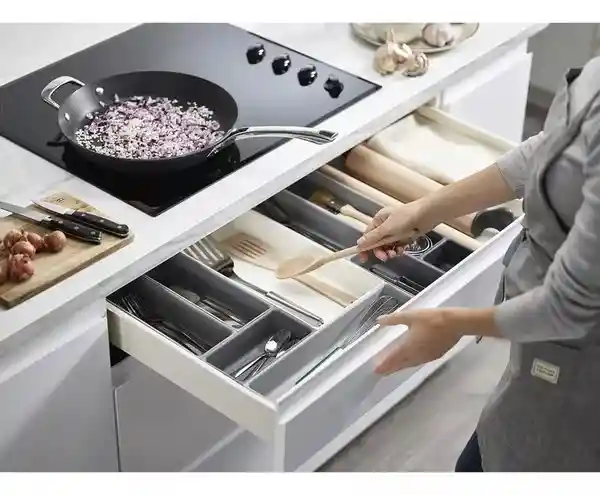 Organizador De Cubiertos Multiuso Cajon Utensilios Hogar