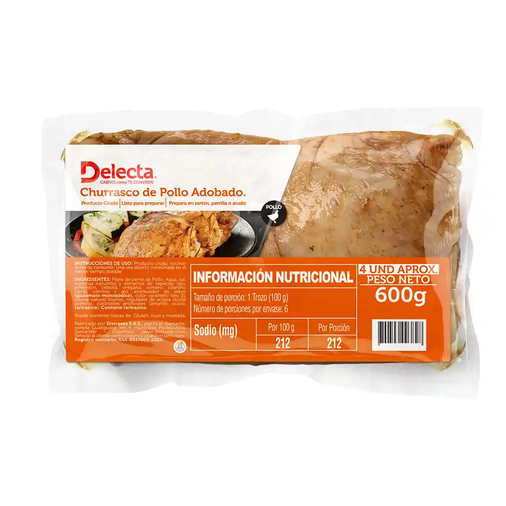 Churrasco De Pernil Cong X 600 Pf Delecta 