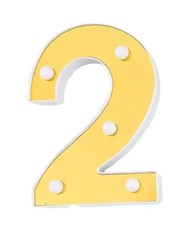 Letras Numeros De Luces Decoracion Fiesta Cumpleaños Dos