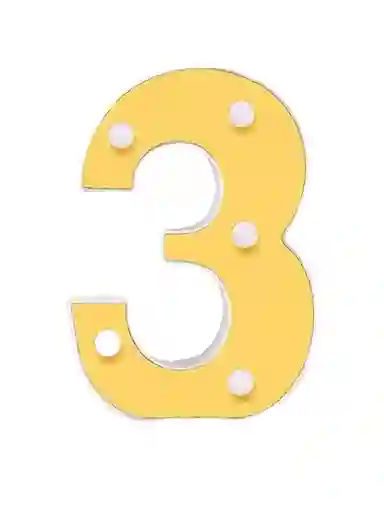 Letras Numeros De Luces Decoracion Fiesta Cumpleaños Tres