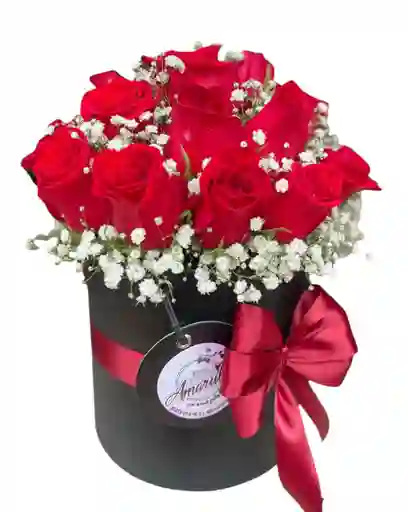 Rosas Rojas En Cilindro