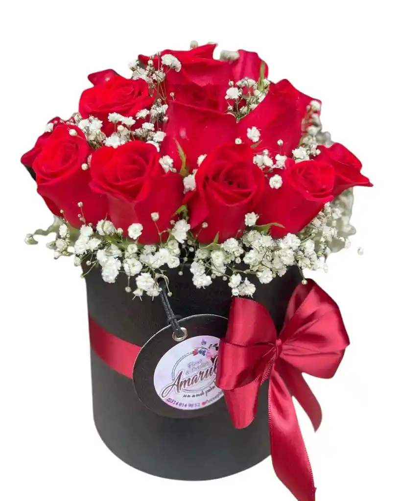 Rosas Rojas En Cilindro