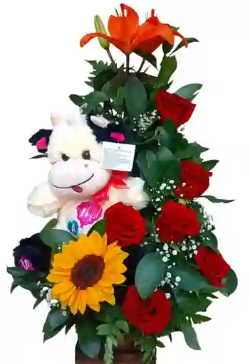 Rosas Rojas En Ramo Kow