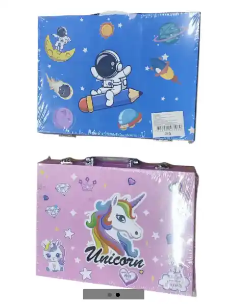 Set Maleta Útiles Escolares Niño Marcadores Crayones Lápices