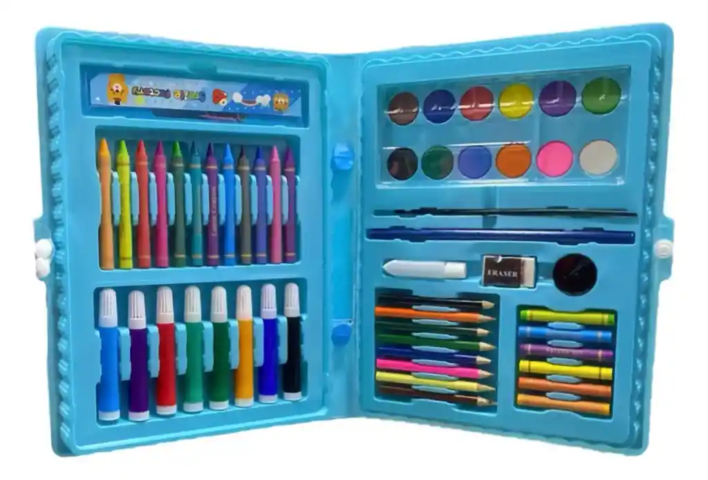 Set Maleta Útiles Escolares Niño Marcadores Crayones Lápices