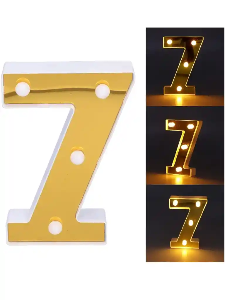 Letras Numeros De Luces Decoracion Fiesta Cumpleaños Siete