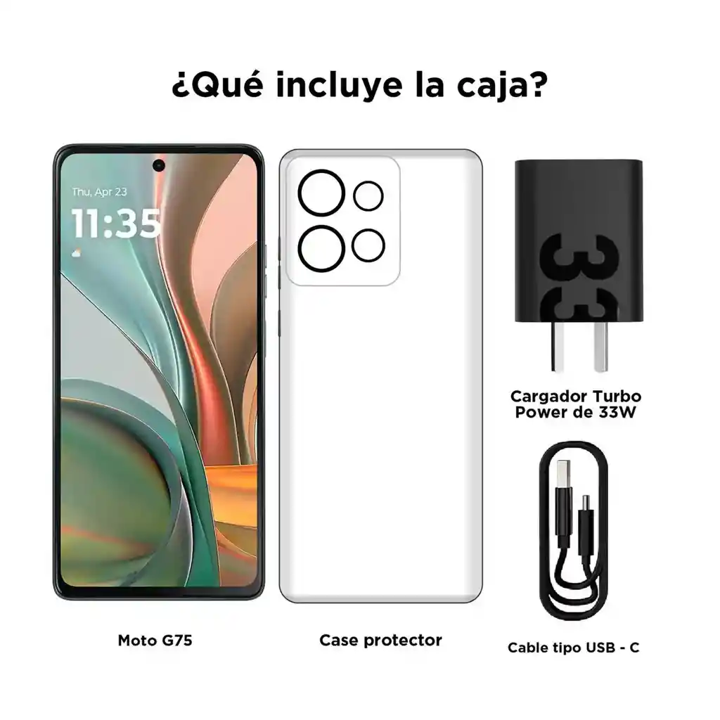 Celular Motorola Moto G75 5g Dual Sim 256gb /8gb, 6.78'', Gris