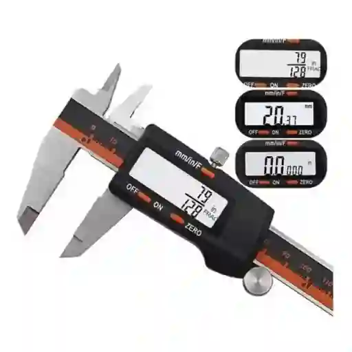 Calibrador Pie De Rey Digital Acero Inoxidable 150mm Fraccio