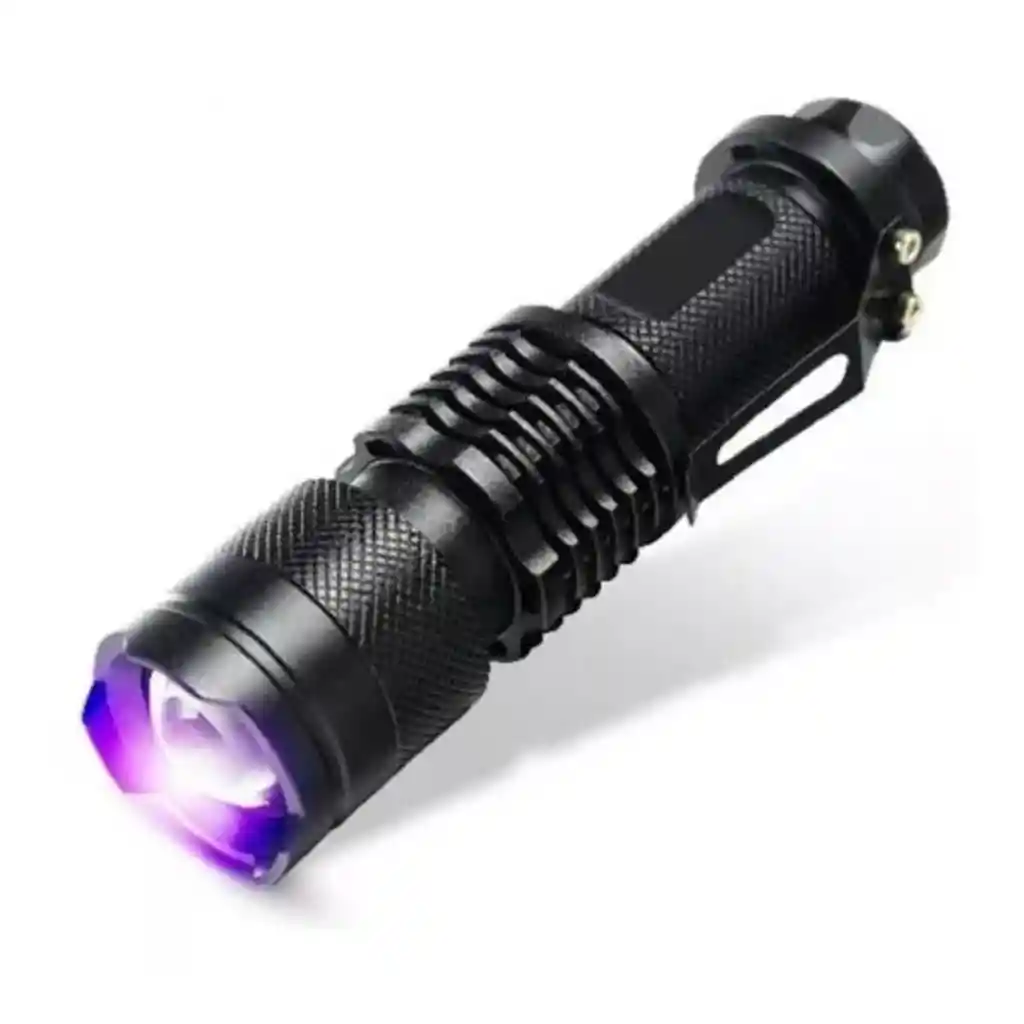 Linterna Luz Ultravioleta Uv 395 Nm Con Zoom Pequeña