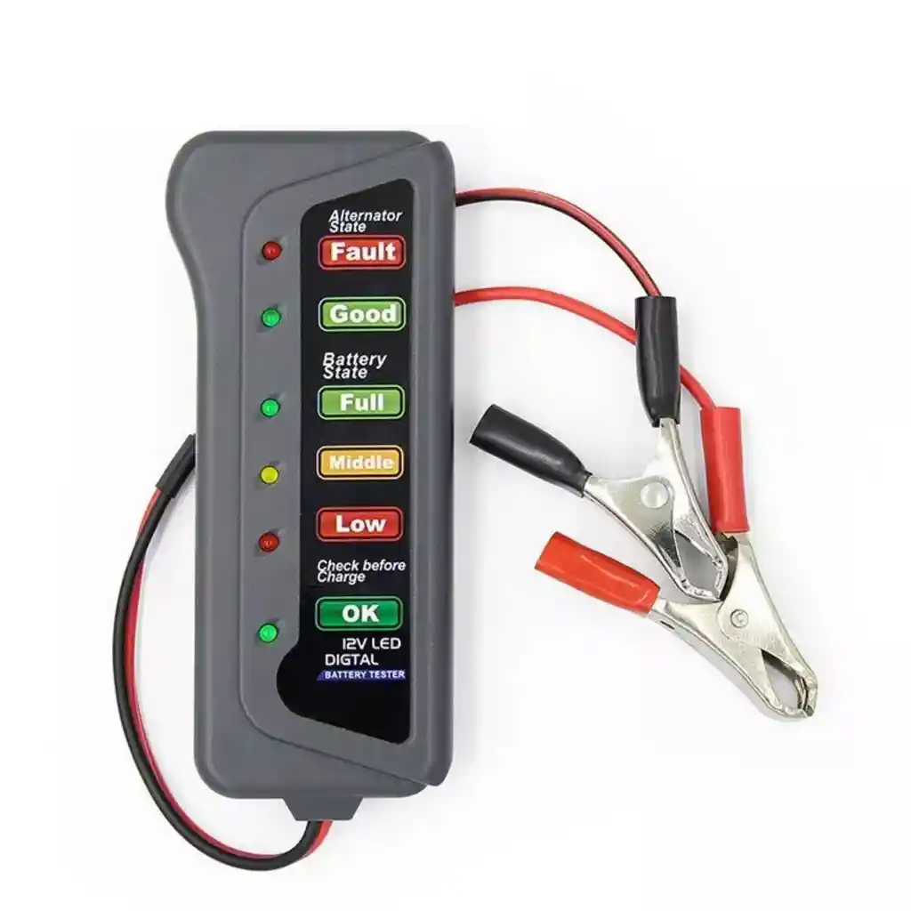 Tester Probador De Baterias Y Alternador Para Carro Moto 12v