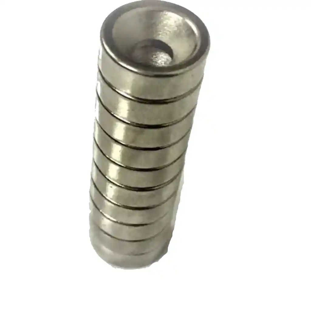 Imanes Potentes Neodimio N50 10und Disco 12x3mm Agujero 4mm