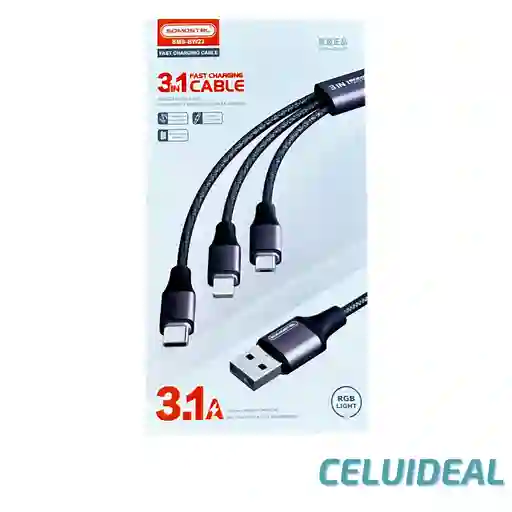 Cable Pulpo Tipo C, Usb, V8 Carga Rapida