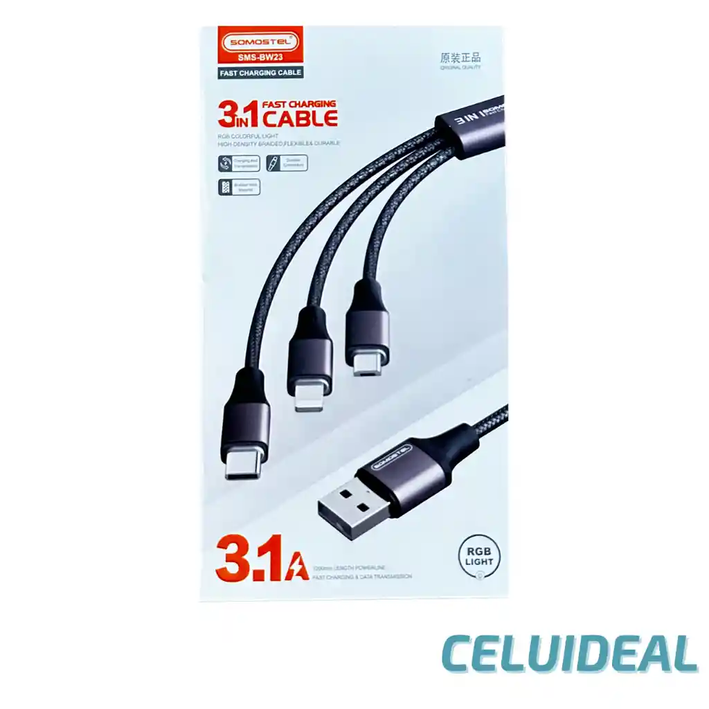 Cable Pulpo Tipo C, Usb, V8 Carga Rapida
