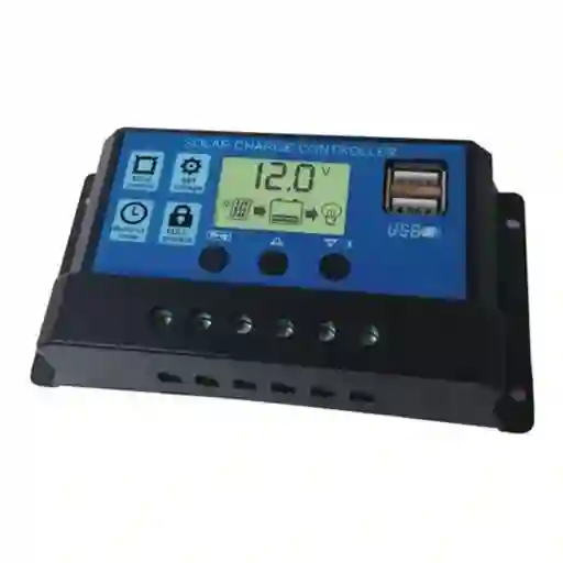 Regulador Controlador Energía Solar Pwm 12/24v 10a Usb 5v