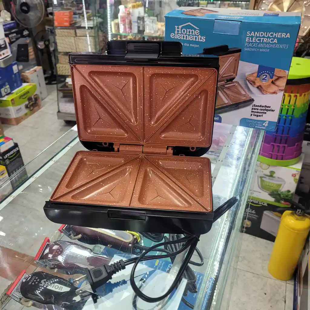 Sanduchera Home Elements Cobre - Cuadrada