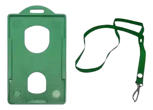 Escarapela Porta Carnet Vertical Con Cinta Reata X 10 Und Verde