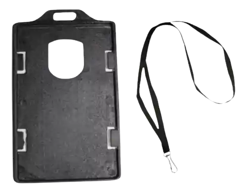 Escarapela Porta Carnet Vertical Con Cinta Reata X 50 Und Negro