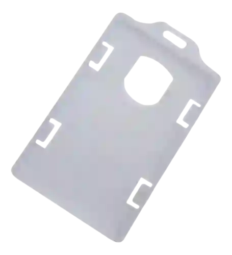 Escarapela Porta Carnet Vertical X 10 Und Transparente