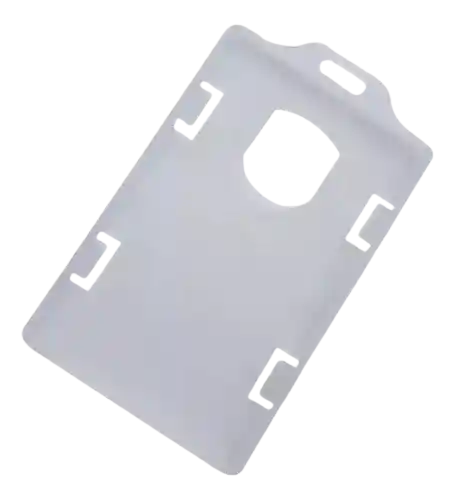 Escarapela Porta Carnet Vertical X 10 Und Transparente