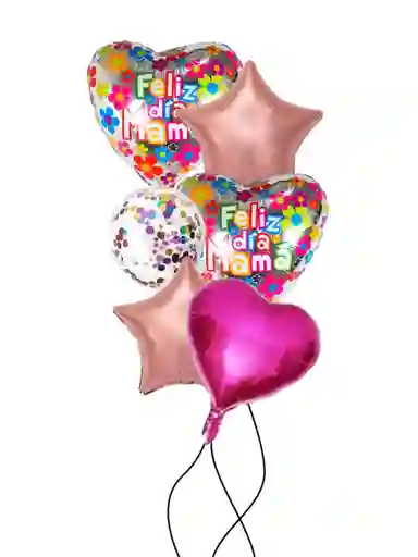 Globos Metalizados Feliz Dia Mama Decoracion Dia Madre X6