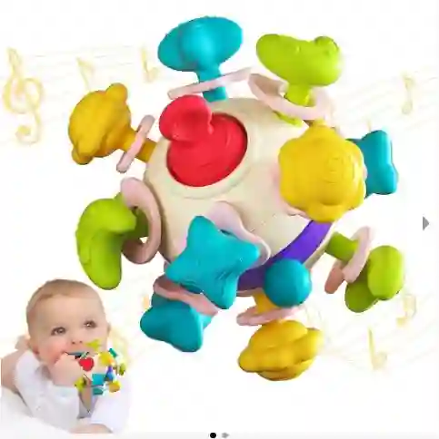 Juguete Mordedor Bebes Sonajero Interactivo Masticar Niños