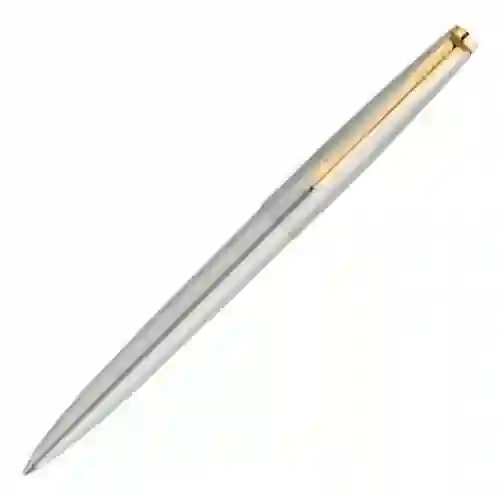 Bolígrafo Pluma De Lujo Acero Inoxidable Accesorio Escritorio Borde Dorado Parker