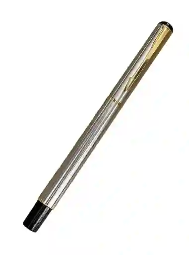 Pluma De Lujo Acero Inoxidable Accesorio Escritorio Borde Dorado Parker