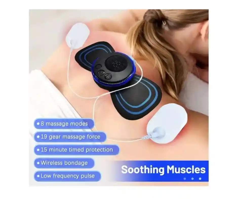 Masajeador Ems Smart Mini Parche Estimulador Con 2 Electrodos