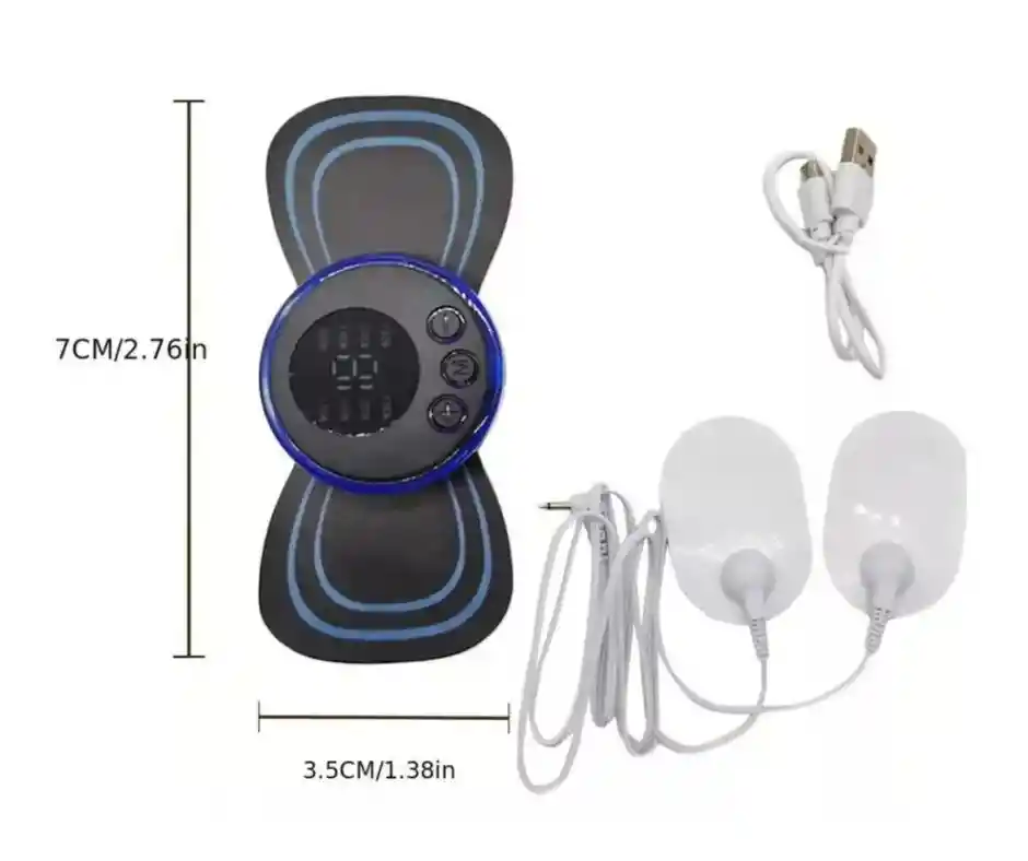 Masajeador Ems Smart Mini Parche Estimulador Con 2 Electrodos