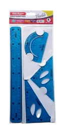 Juego Geometrico Flexible Offi-esco 4 Piezas