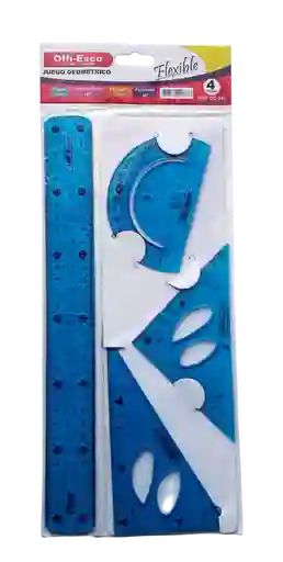 Juego Geometrico Flexible Offi-esco 4 Piezas