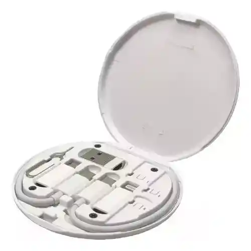 Kit Data Blanco Usb Viajes Adaptador Celulares Universal Usb Cable 60w Innovo