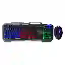 Combo Teclado Mouse Gaming Base Aluminio Retroiluminado Rgb