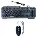 Combo Teclado Mouse Gaming Base Aluminio Retroiluminado Rgb