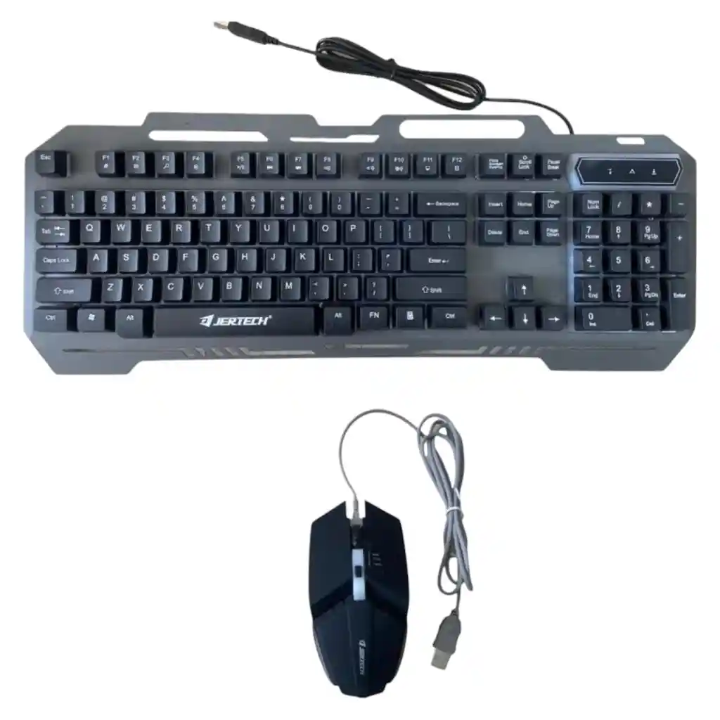 Combo Teclado Mouse Gaming Base Aluminio Retroiluminado Rgb