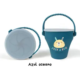 Porta Snack Portable De Fruta Y Comida Sellado Azul Oceano
