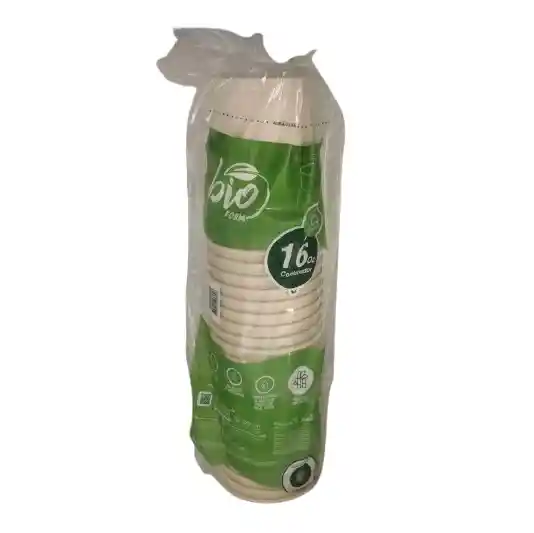 Vaso 16 Onz De Carton Bioform X 25und