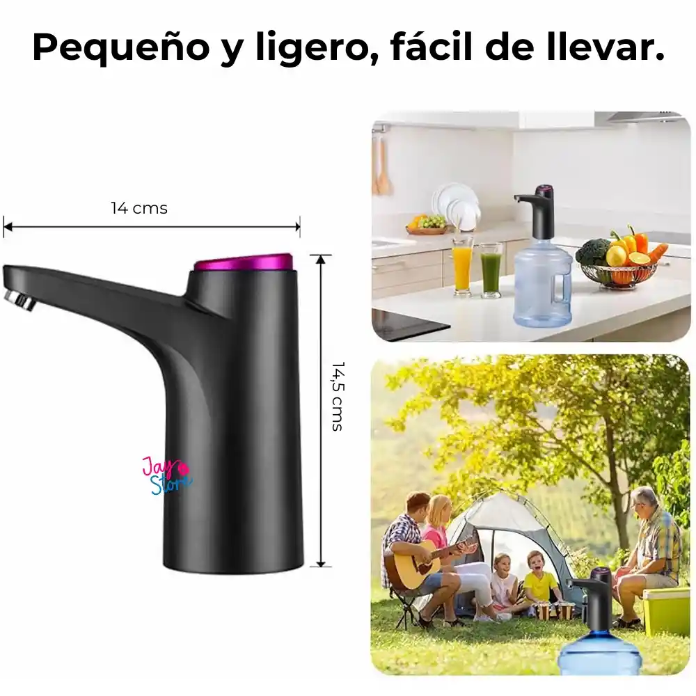 Dispensador De Agua Eléctrico Bomba Recargable Usb Premium