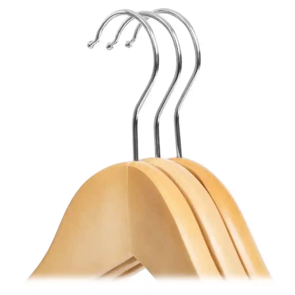 Ganchos De Madera Para Colgar Ropa X 12 Unidades