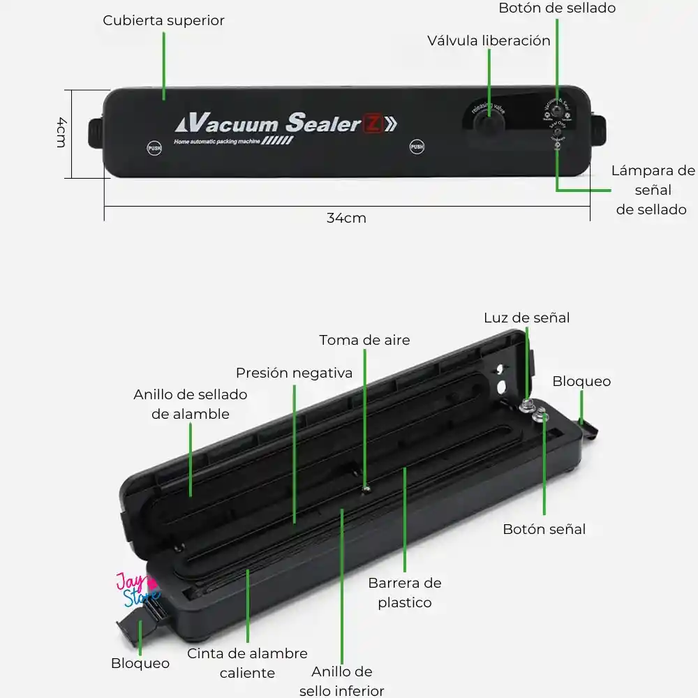 Selladora De Bolsas Empaque Al Vacío + Bolsas Vacuum Sealer