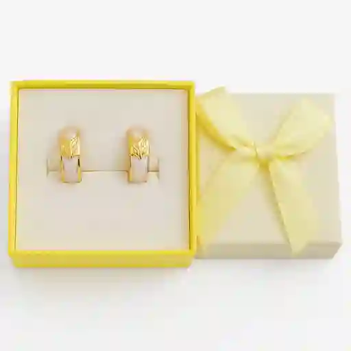 Aretes Hoja Con Nácar – Belleza Natural Para Regalar (regalo Sorpresa- Regalo Para Mujer - Regalo Para Cumpleaños)