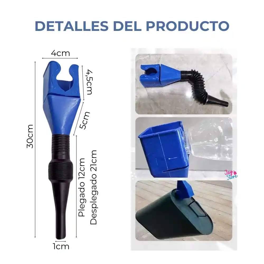 Embudo De Aceite Plástico Boquilla Flexible Multiuso Drenaje