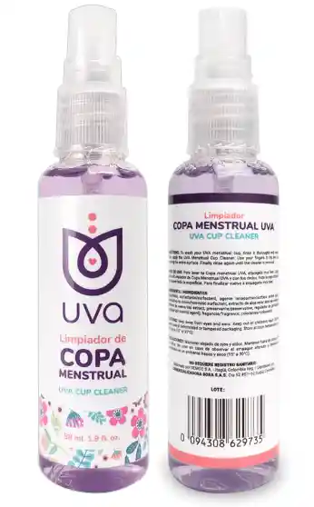 Limpiador De Copa Menstrual Uva, Por 60ml